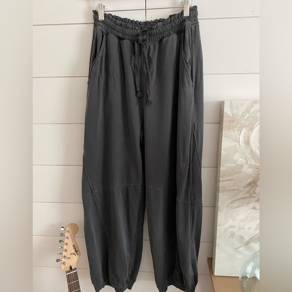 Aerie Dark Gray Drawstring Pants With Pockets